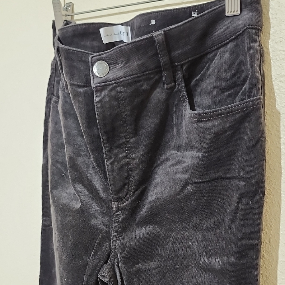 LOFT Black/Gray Skinny Corduroy Pants - Picture 3 of 10